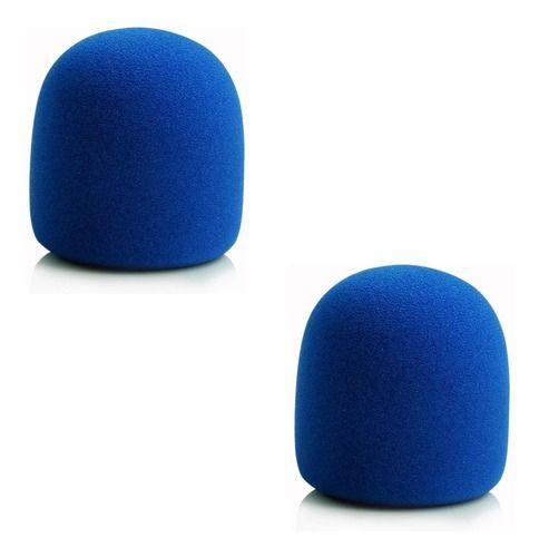 Imagem de KIT 2 Espuma para Microfone Azul SM58