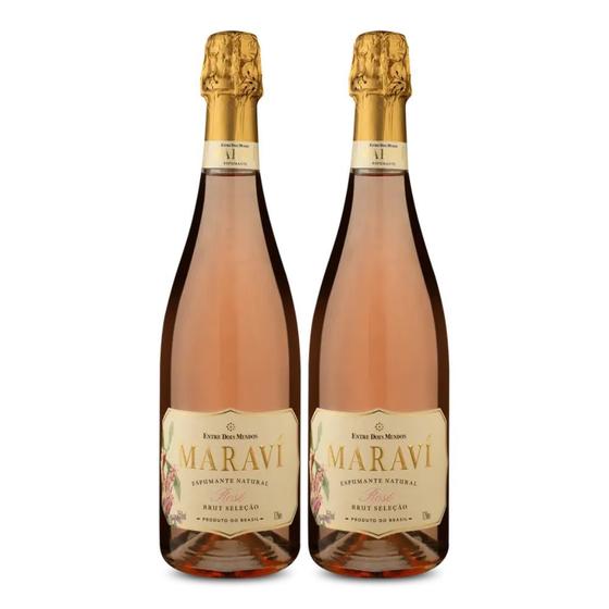 Imagem de Kit 2 Espumantes Entre Dois Mundos Maraví Rosé Brut Brasil 750ml