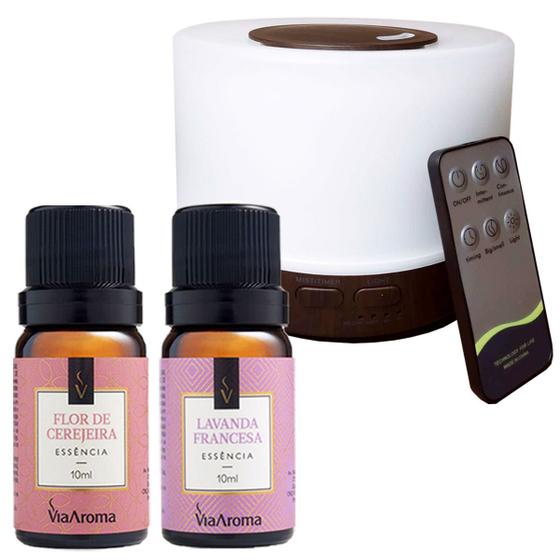 Kit 2 Essências Via Aroma Flor de Cerejeira e Lavanda Francesa ...