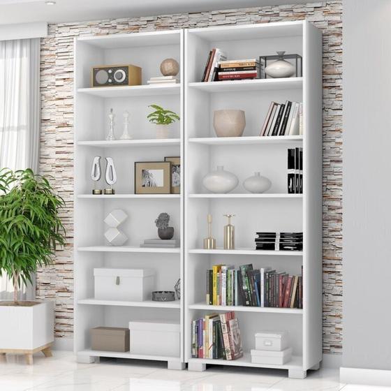 Imagem de Kit 2 Estantes para Livros 5 Prateleiras 188cmx121m Office