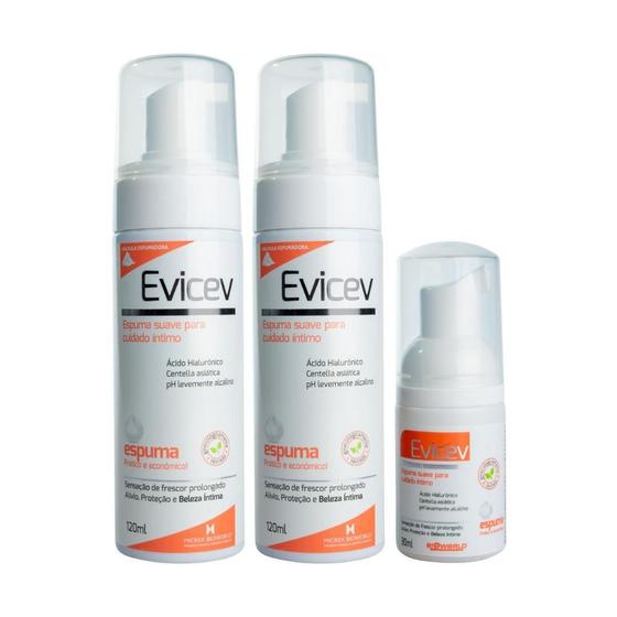 Imagem de Kit 2 Evicev 120 Ml + 1 Evicev 30 Ml Higiene E Beleza Íntima