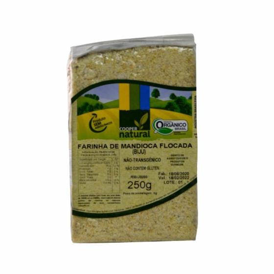 Imagem de Kit 2 Farinha De Mandioca Flocada (Biju) Orgânica 250G