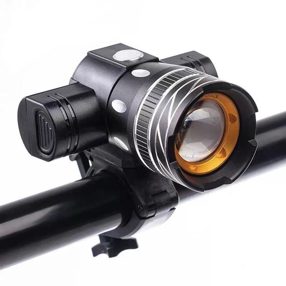 Kit 2 Farol Led Forte para Bike à Prova da água Recarregável Lanterna Luz Menor preço em Kit 2 Farol Led Forte para Bike à Prova da água Recarregável Lanterna Luz