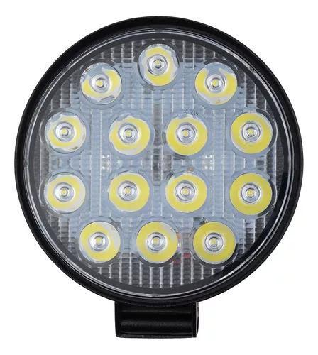 Imagem de Kit 2 Farol Led Redondo Milha 42w 14 Leds 12v/24v