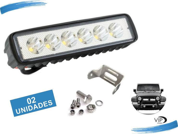 Kit 2 Farol Milha Auxiliar 18w Off Road Moto Carro Gzd118 Menor preço em Kit 2 Farol Milha Auxiliar 18w Off Road Moto Carro Gzd118