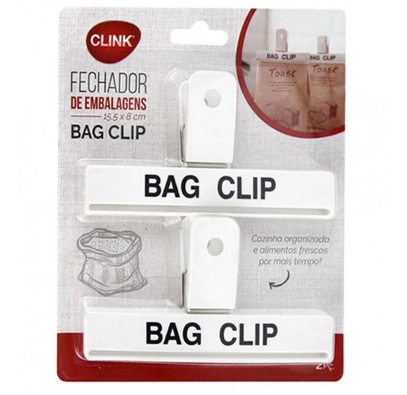 Imagem de Kit 2 Fechadores De Embalagem 15cm  BAG CLIP