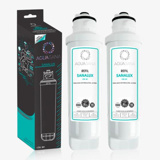 Imagem de Kit 2 Filtro Refil Compatível Purificador Electrolux PE11X PE12B PA21G PA26G PA31G PC41B PH41B PH41X PE12A PE12G PE12V PE11A PE11B