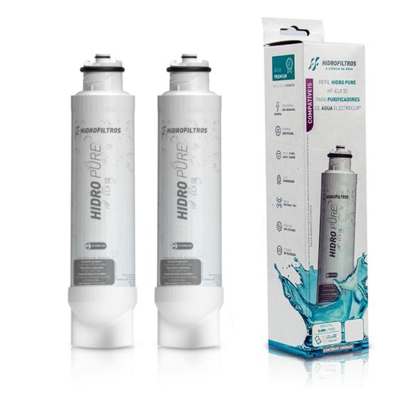 Imagem de Kit 2 Filtro/refil Vela Hidrofiltros De Água Compátivel com Purificador Acqua Pure Electrolux Pappca50 PE12A, PE12B, PE12G, PE12V Premium