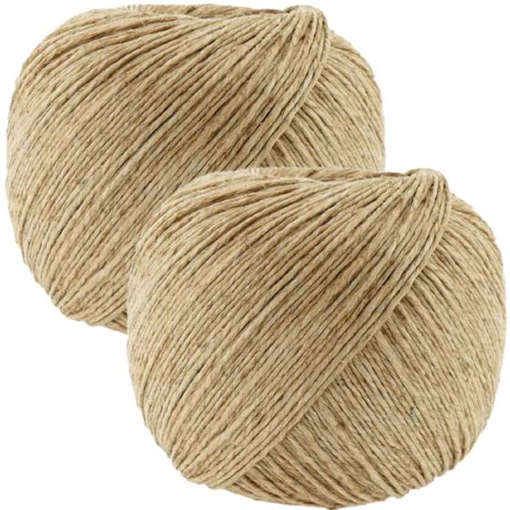 Imagem de Kit 2 Fio Cordão Barbante Rami 2mm Rolo 200g Sisal Aprox 180mts Para Artesanatos Convite Amarração