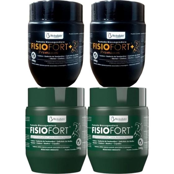 Imagem de Kit 2 FisioFort Premium 240g + 2 Pomada FisioFort 240g