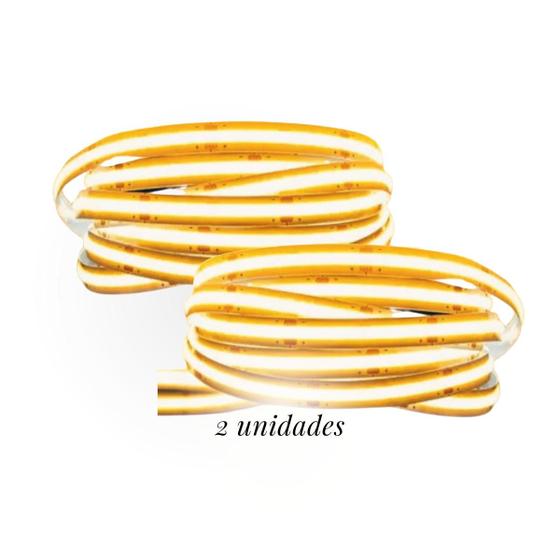 Imagem de Kit 2 Fita De Led 5m Cob 360 Leads Branco Quente 3000k
