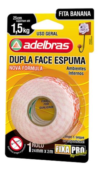 Imagem de KIT 2 Fita Dupla Face De Espuma Fixa Forte 24mm X 2 Metros