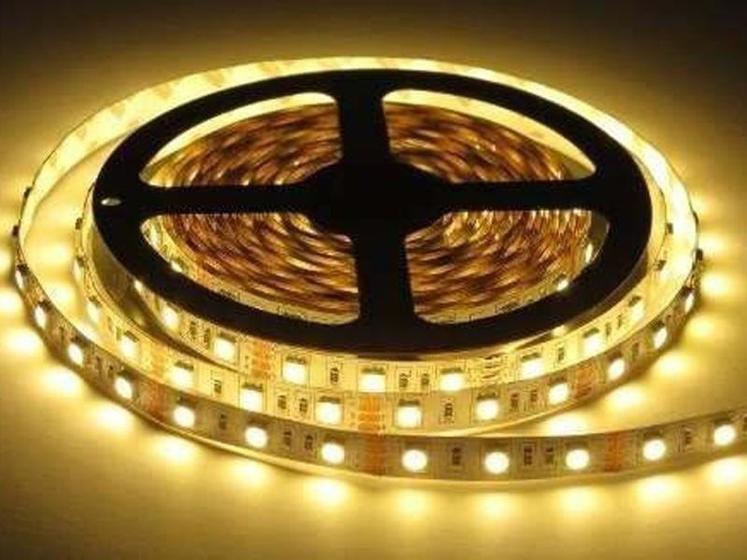 Imagem de Kit 2 Fita Led 5050 Branco Quente 3000k Luz Amarela Bivolt Com Fonte kit 2