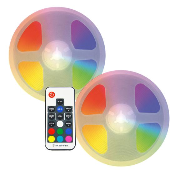 Imagem de Kit 2 Fita Led Rgb Colorida 20WM 5m Interna 12V Decoração Sala Tv Quarto Gamer - Risqué Avant