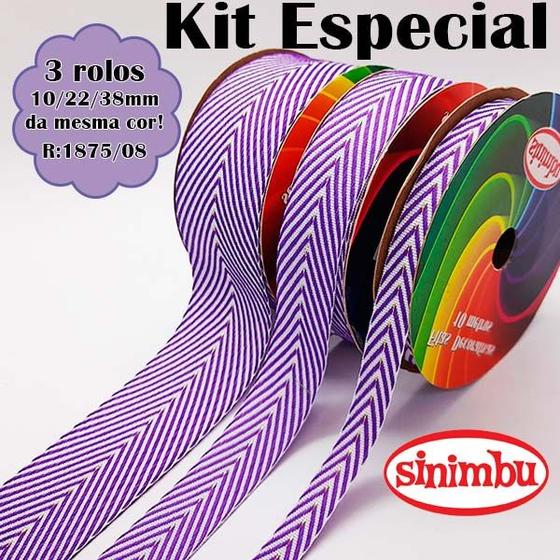 Imagem de Kit 2 Fitas Peixe R:1875 (10/38mm) Sinimbu -C08-BC/Lilas