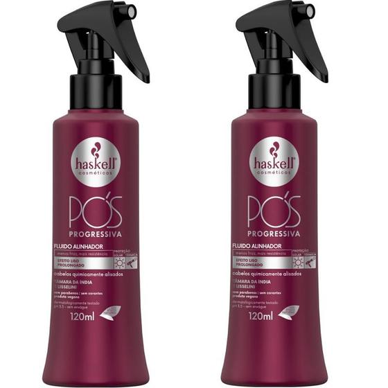 Imagem de Kit 2 Fluido Haskell Creme De Pentear Pós Progressiva 120 ml