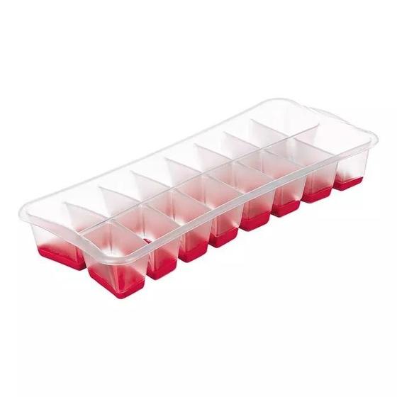 Imagem de kit 2 Forma Cubo Ice Gelo Rígida E Flexível Fundo Silicone