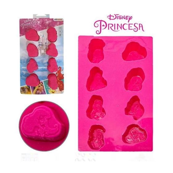 Imagem de kit 2 Forma Silicone Multiuso C/8 Princesas 30ml 19,5X12X3cm