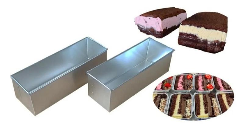 Imagem de Kit 2 Formas Para Bolo Perfeito Super Fatia / Slice Cake 30x10x10cm