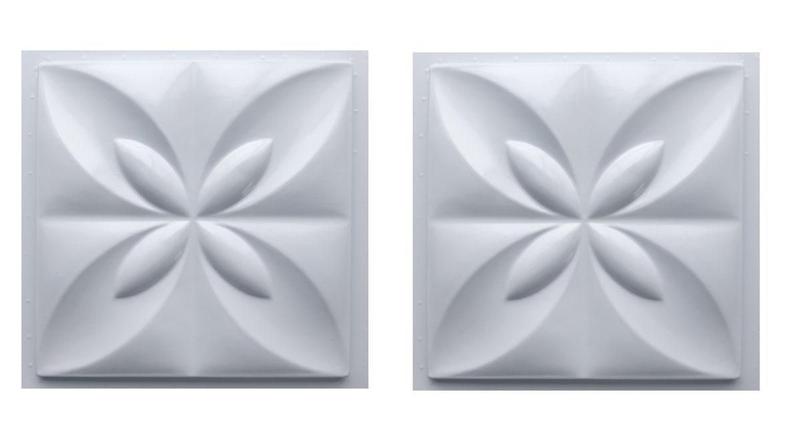 Imagem de Kit 2 Formas Placas De Gesso E Cimento 3D Flor Do Oriente