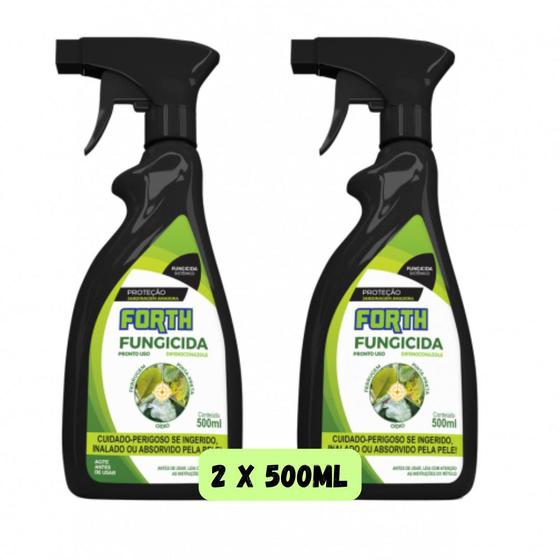 Imagem de Kit 2 Forth Anti Fungos 500ml Manchas Ferrugens Oídios Jardim