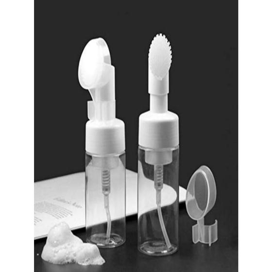 Imagem de Kit 2 Frasco pump para limpeza facial com escova de silicone clássico
