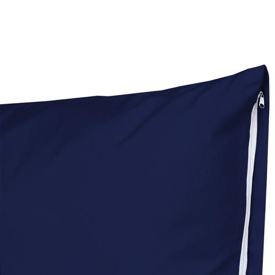 Imagem de Kit 2 Fronhas C/ Zíper 70cm x 50cm Percal Flex 400 fios Toque Macio