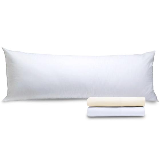 Kit 2 Fronhas De Travesseiro De Corpo Percal 180 Fios 130x40cm - BF Colchões é boa?