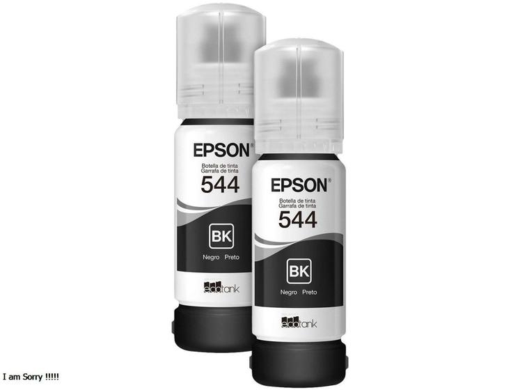 Imagem de Kit 2 Garrafas de Tinta Epson T544 Original - EcoTank Preto