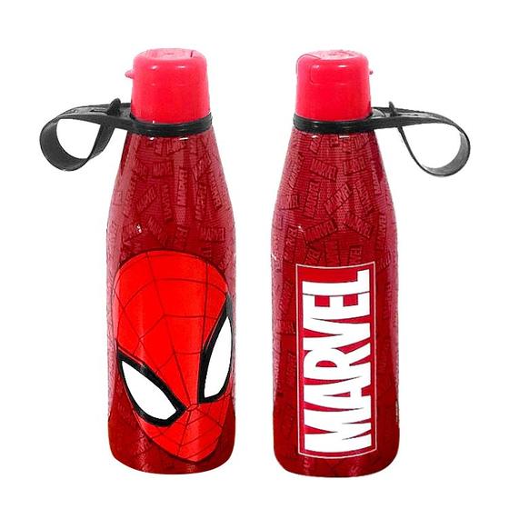 Imagem de Kit 2 Garrafas Homem Aranha Tampa Abre Fácil 530ml Plasútil