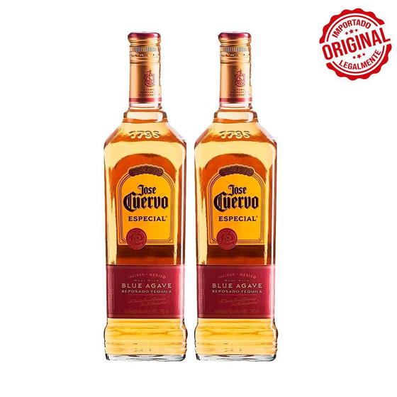 Imagem de Kit 2 Garrafas Tequila Mexicana José Cuervo Ouro Especial