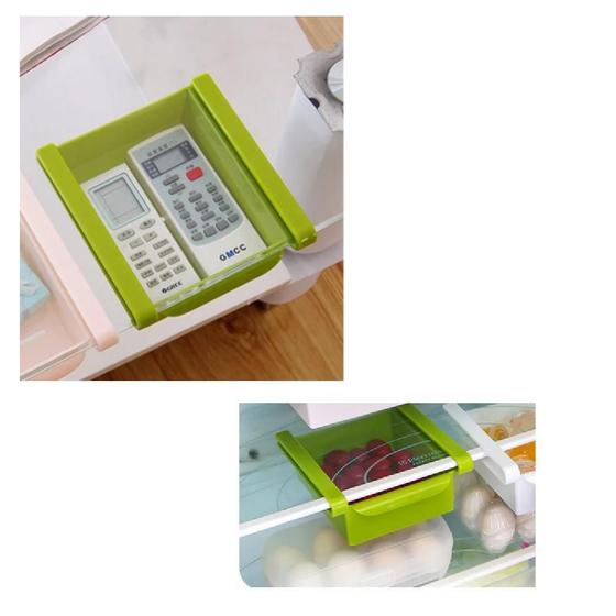 Imagem de Kit 2 gaveta multiuso com gancho para geladeira, porta alimentos, verduras e legumes