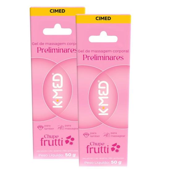 Imagem de Kit 2 Gel de Massagem Corporal K-Med Preliminares Chupe Frutti 50g