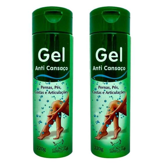 Imagem de Kit 2 Gel Massageador Anti Cansaço 220G Pernas, Pés, Costas