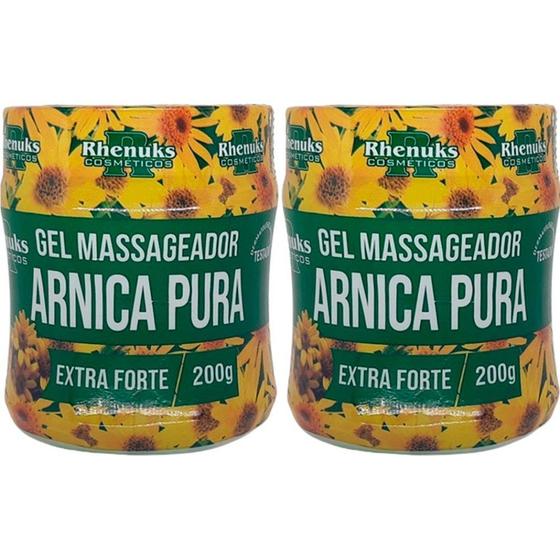 Imagem de Kit 2 Gel Massageador Arnica Pura Extra Forte 200g