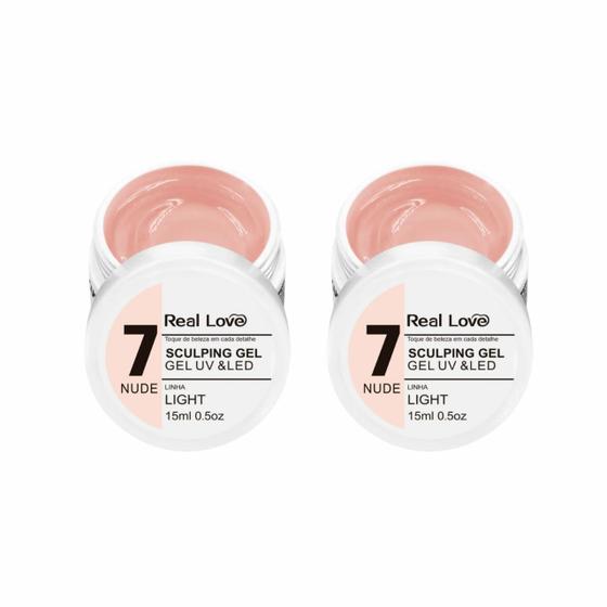 Imagem de Kit 2 Gel Sculping de Modelagem 7 Nude 15ml - Real Love