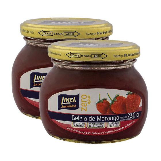 Imagem de Kit 2 Geleia de Morango Linea Sucralose Zero Açúcar com 230g