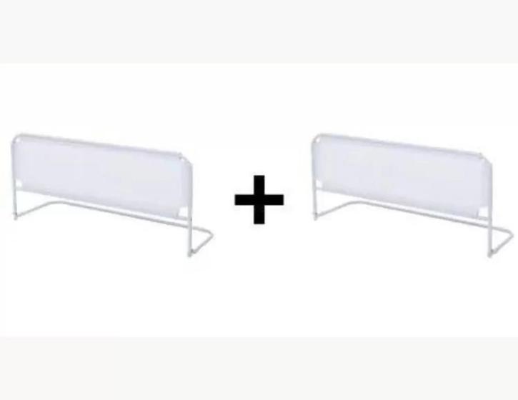 Kit 2 Grade De Proteção Para Cama Infantil Branca - Ninos Menor preço em Kit 2 Grade De Proteção Para Cama Infantil Branca - Ninos
