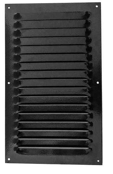 Imagem de Kit 2 Grades de Ventilação Retangular 200x330mm Preta - ITC - GA033P