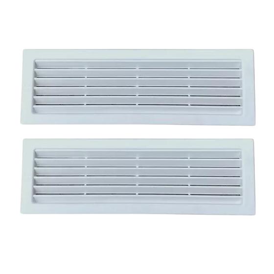 Kit 2 Grades Ventilação Retangular Encaixe 30x13 Exaustores Menor preço em Kit 2 Grades Ventilação Retangular Encaixe 30x13 Exaustores