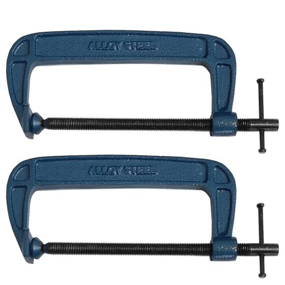 Imagem de Kit 2 Grampo Sargento Tipo C 200Mm 8 Pol. Para Marceneiro