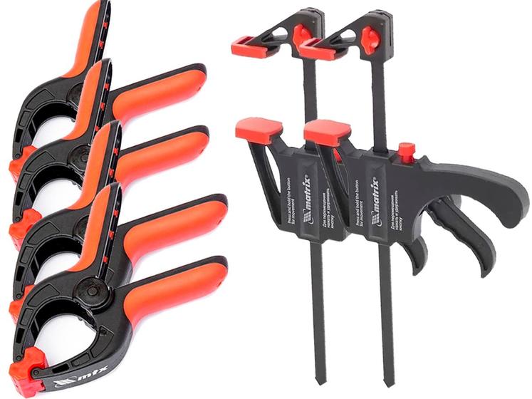 Imagem de Kit 2 Grampos Sargento Universal + 4 Grampos Multiuso Aperto
