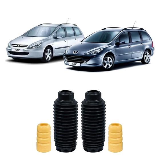 Imagem de Kit 2 Guarda Pó Batente Dianteiro Peugeot 307 Sw 2006-2008