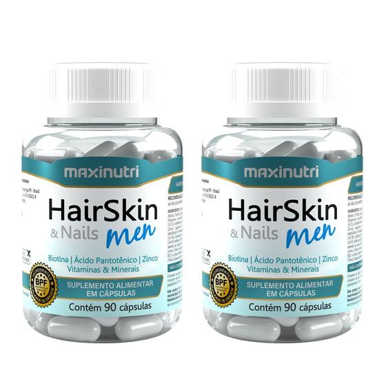 Imagem de Kit 2 HairSkin Men Vitaminas e Minerais 90 Caps Maxinutri