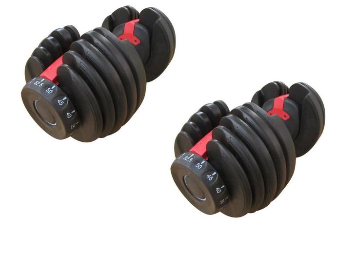 Imagem de Kit 2 Halteres com Regulagem de Anilhas Pelegrin PEL-FIT23 23kg