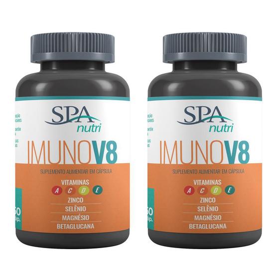 Imagem de Kit 2 Imuno V8 Suplemento Para Imunidade 60 Caps Spa Nutri