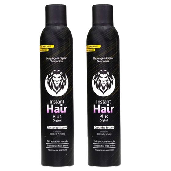 Imagem de Kit 2 Instant Hair Plus 300ml Maquiagem Para Calvície