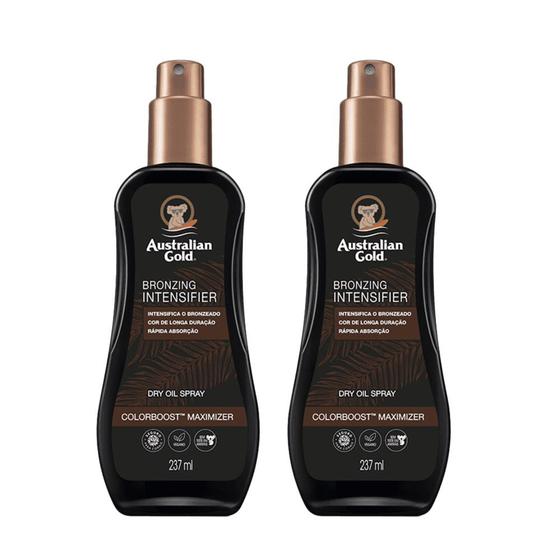 Kit 2 Intensificador de Bronzeado Dry Oil Spray Australian Gold 237ml Imagem de Kit 2 Intensificador de Bronzeado Dry Oil Spray Australian Gold 237ml