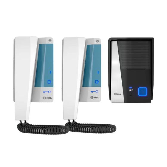 Imagem de Kit 2 interfone Com Wifi HDL Connect Aplicativo para Atender Pelo Celular