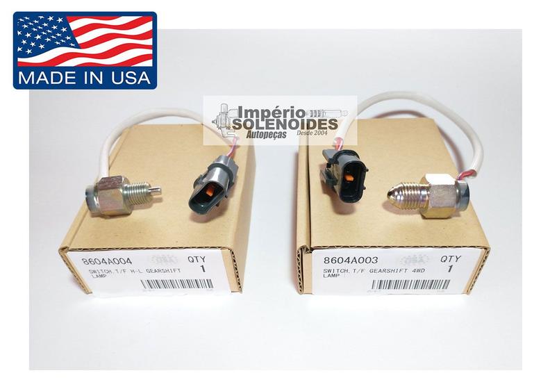 Imagem de Kit 2 Interruptor Sensor Da Caixa De Tração L200 Triton 3.2 3.5 8604A003 8604A004